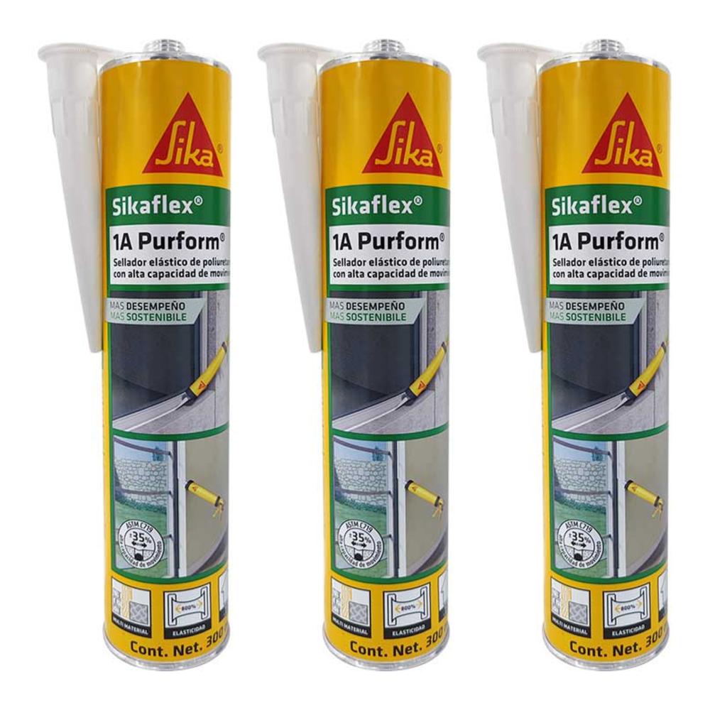 Foto 2 pulgar | Pack 3 Silicones Sikaflex-1a Purform Blanco 300 Ml