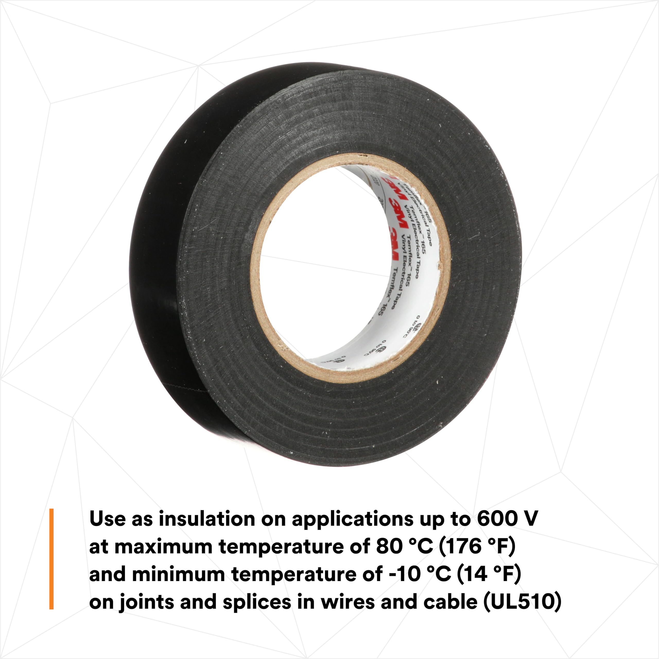 Foto 6 | Cinta Aislante 3m Temflex 165 De Vinilo Negra, 19 Mm X 18 M, 10 Rollos - Venta Internacional.