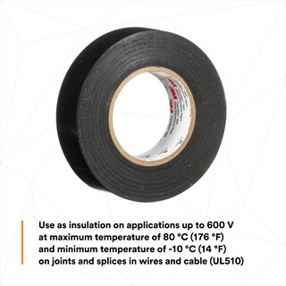 Foto 6 | Cinta Aislante 3m Temflex 165 De Vinilo Negra, 19 Mm X 18 M, 10 Rollos - Venta Internacional.
