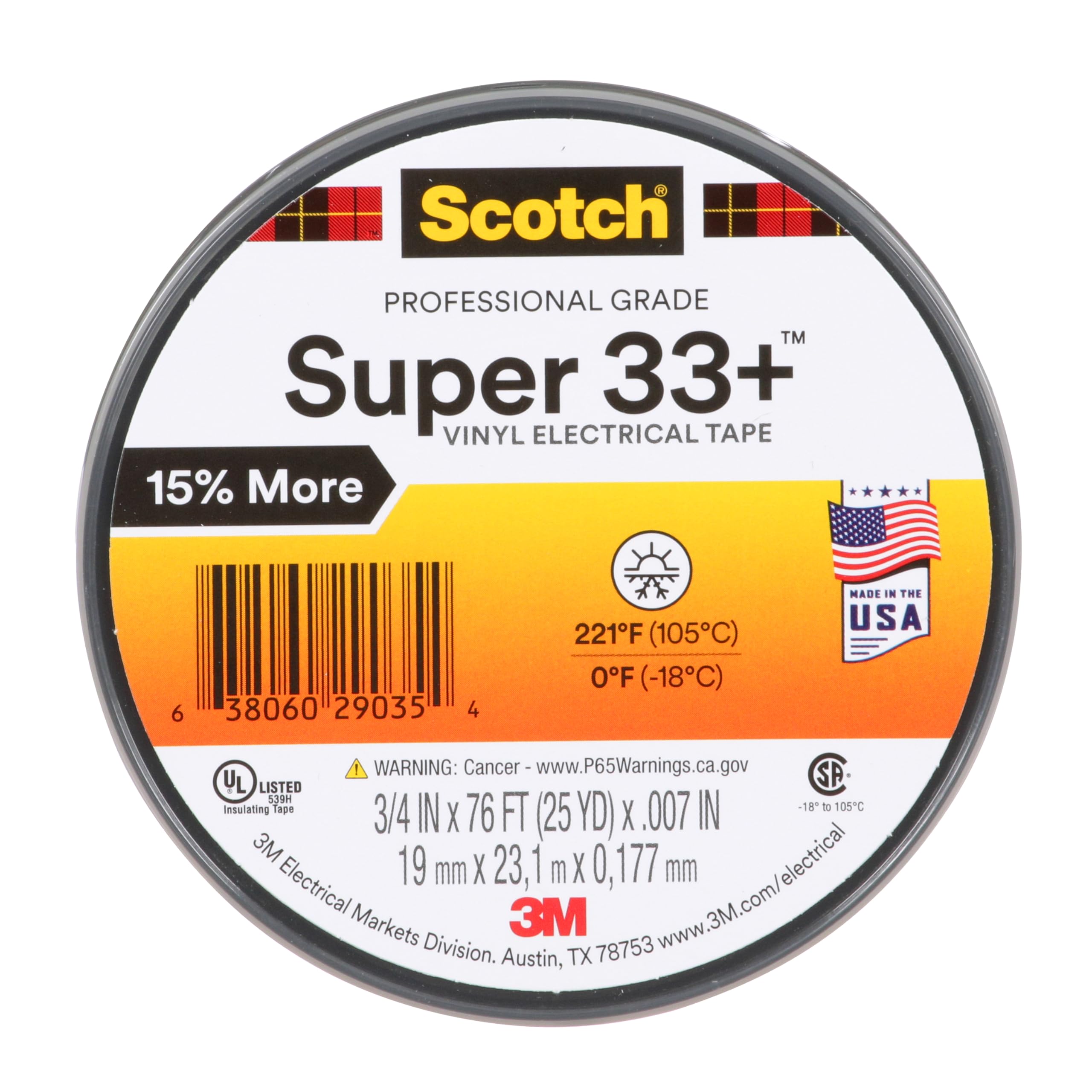 Foto 8 pulgar | Cinta Aislante 3m Scotch Super 33+, 19 Mm X 23 M, Negra, Paquete De 10 - Venta Internacional.
