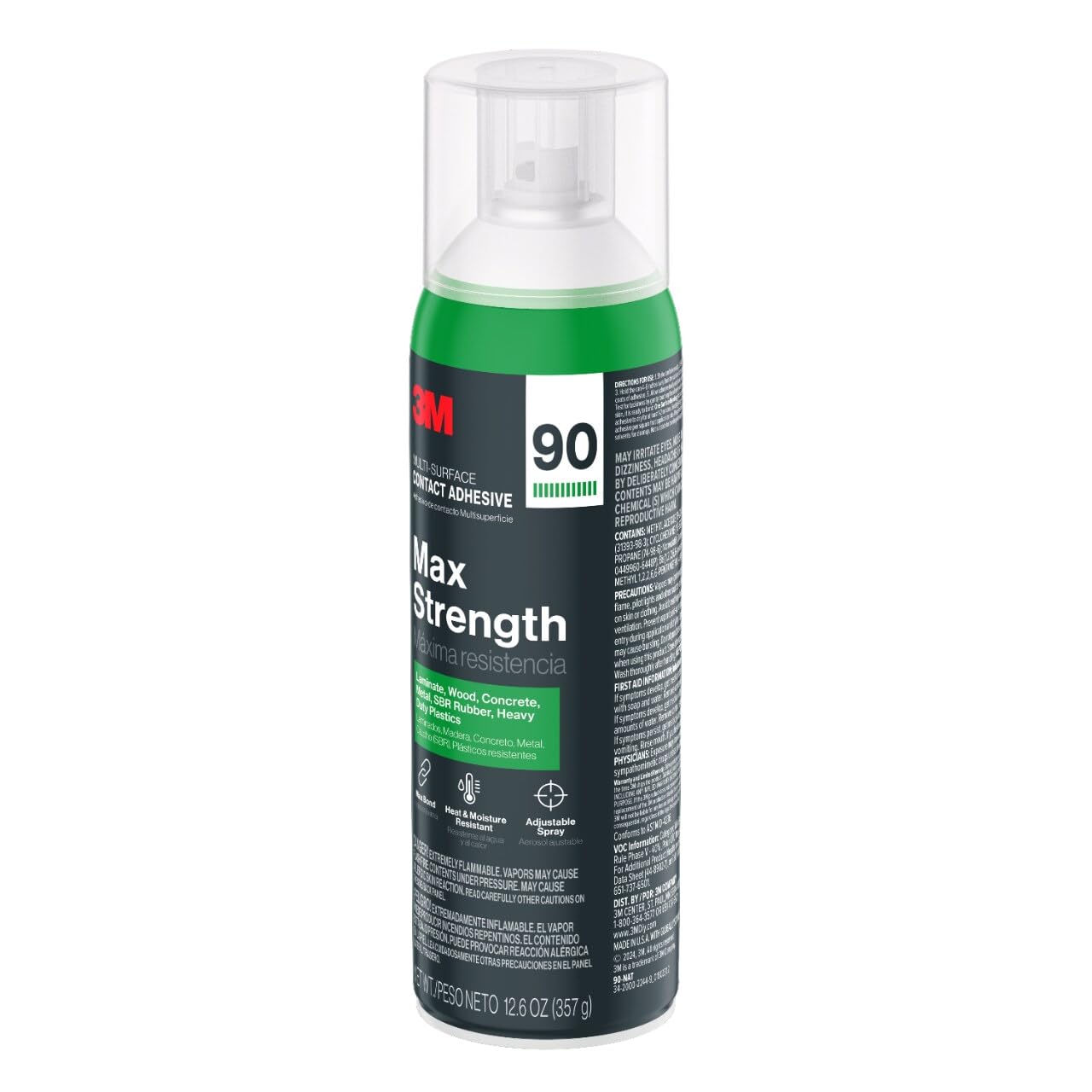 Foto 6 pulgar | Adhesivo De Contacto 3m Max Strength 90 Para Múltiples Superficies, 375 Ml - Venta Internacional.