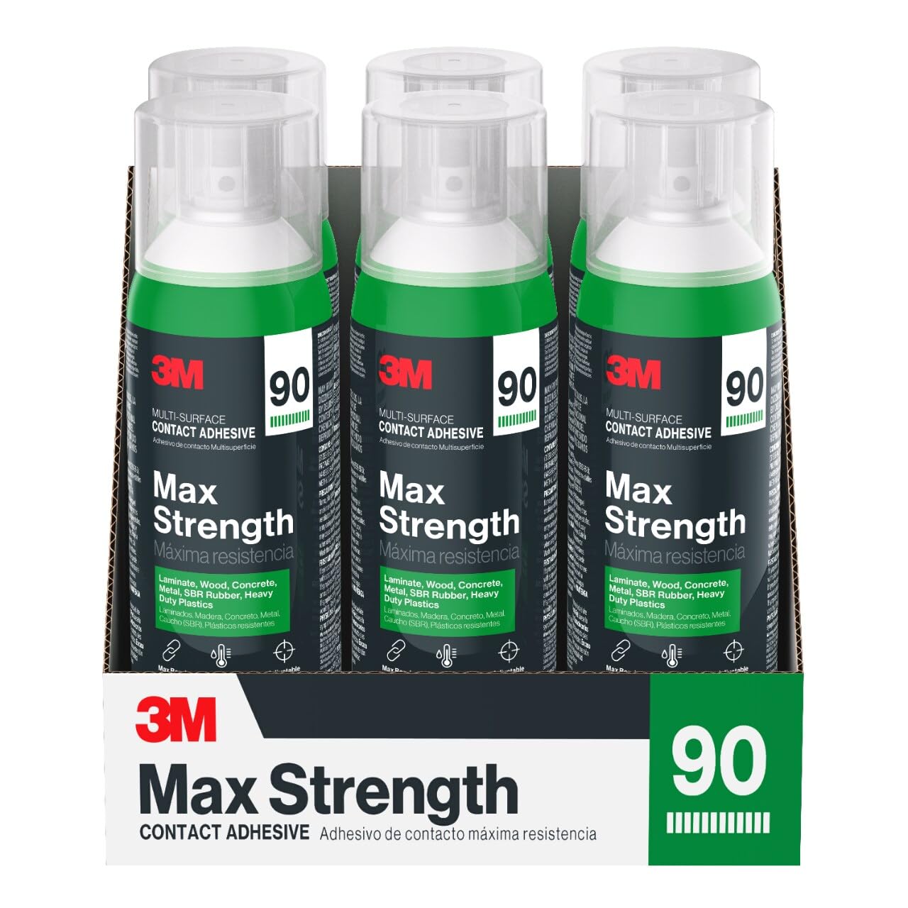 Foto 7 | Adhesivo De Contacto 3m Max Strength 90 Para Múltiples Superficies, 375 Ml - Venta Internacional.