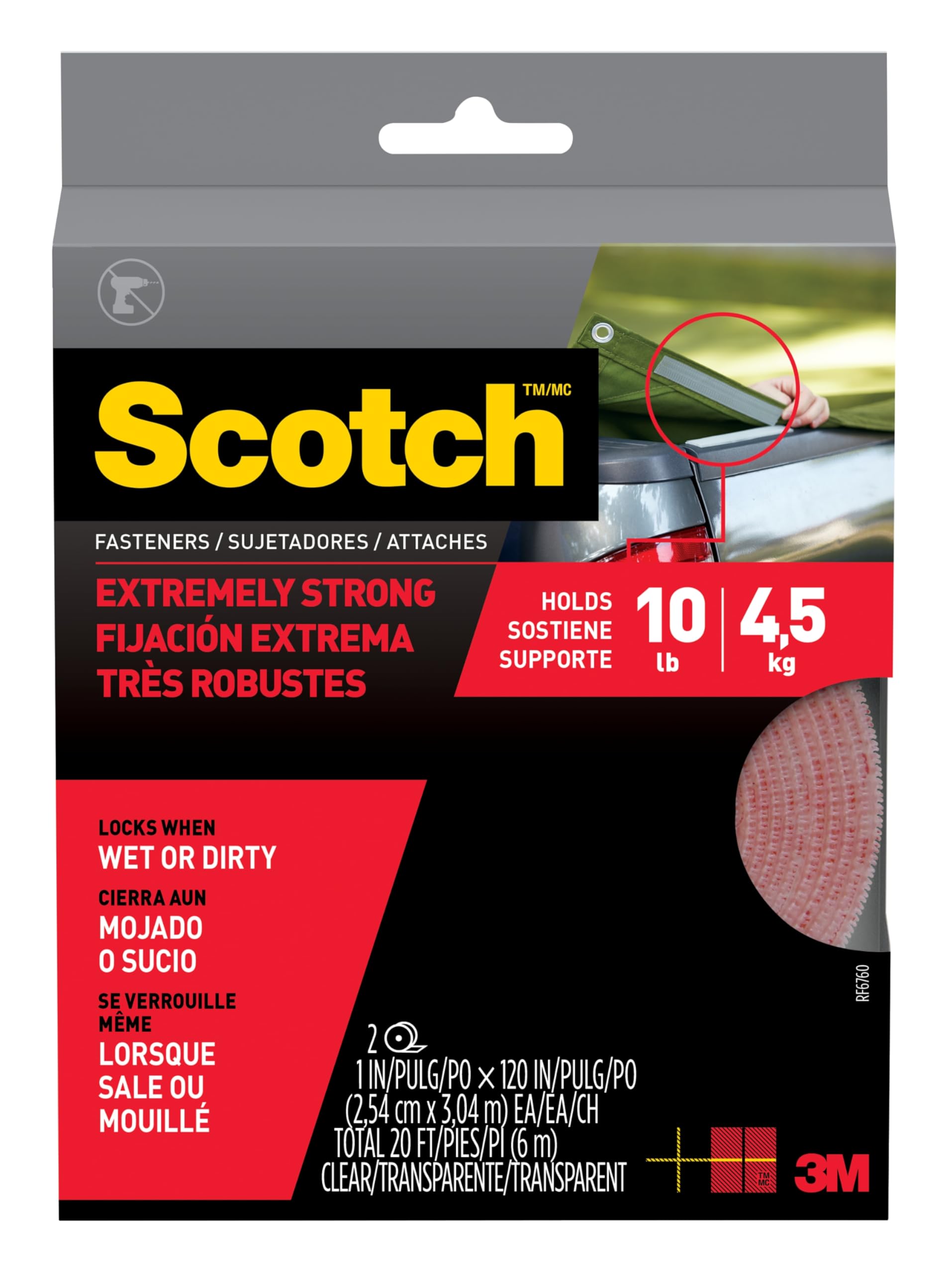 Foto 2 pulgar | Cinta Adhesiva 3m Dual Lock Sj3560 Transparente De 2,54 Cm X 3,05 M - Venta Internacional.