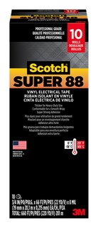Foto 1 | Cinta Aislante 3m Scotch Super 88 De Vinilo De -18 A 105 °c, Color Negro - Venta Internacional.