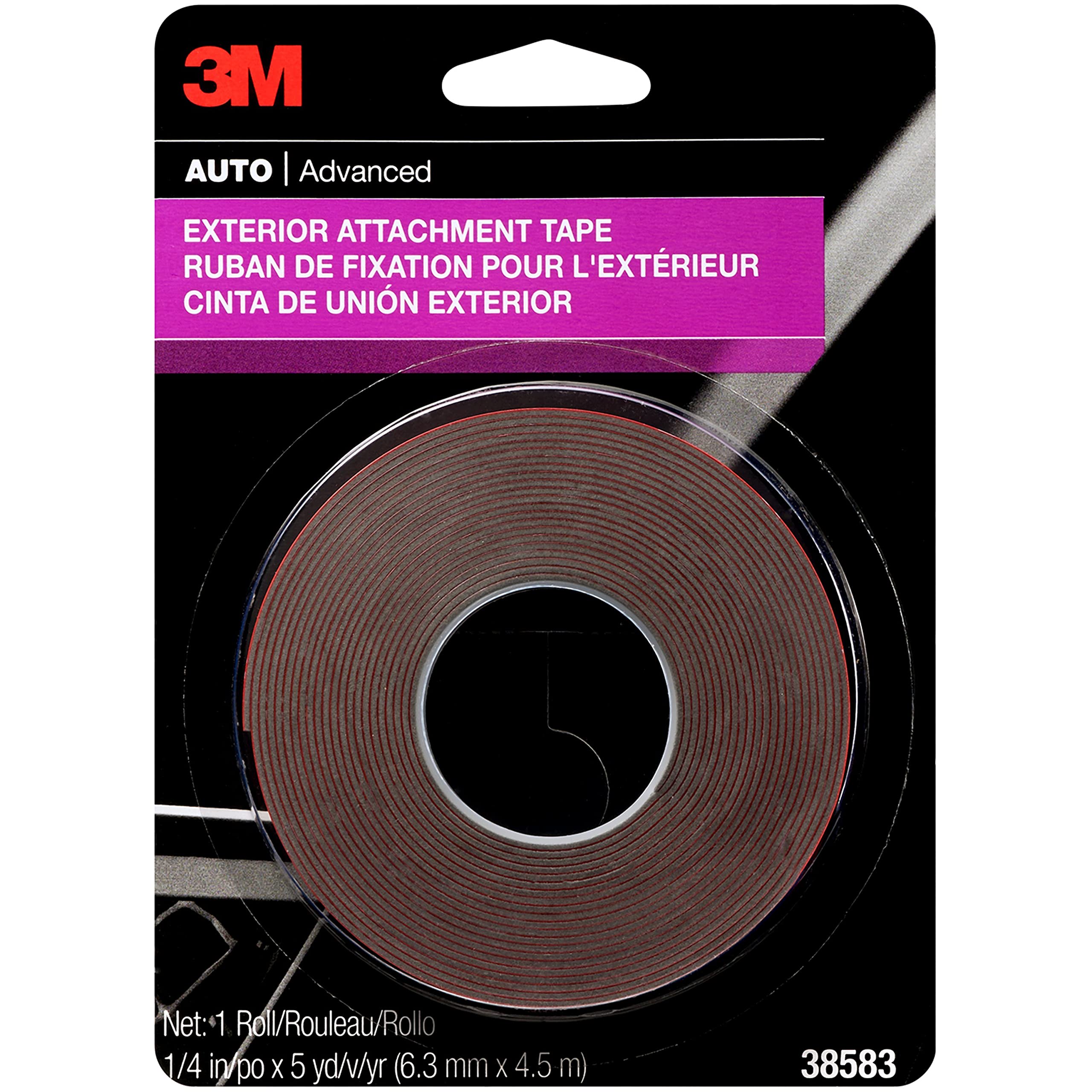 Cinta Adhesiva Exterior 3m, 38583, 1/4 Pulgadas X 15 Pies - Venta Internacional.