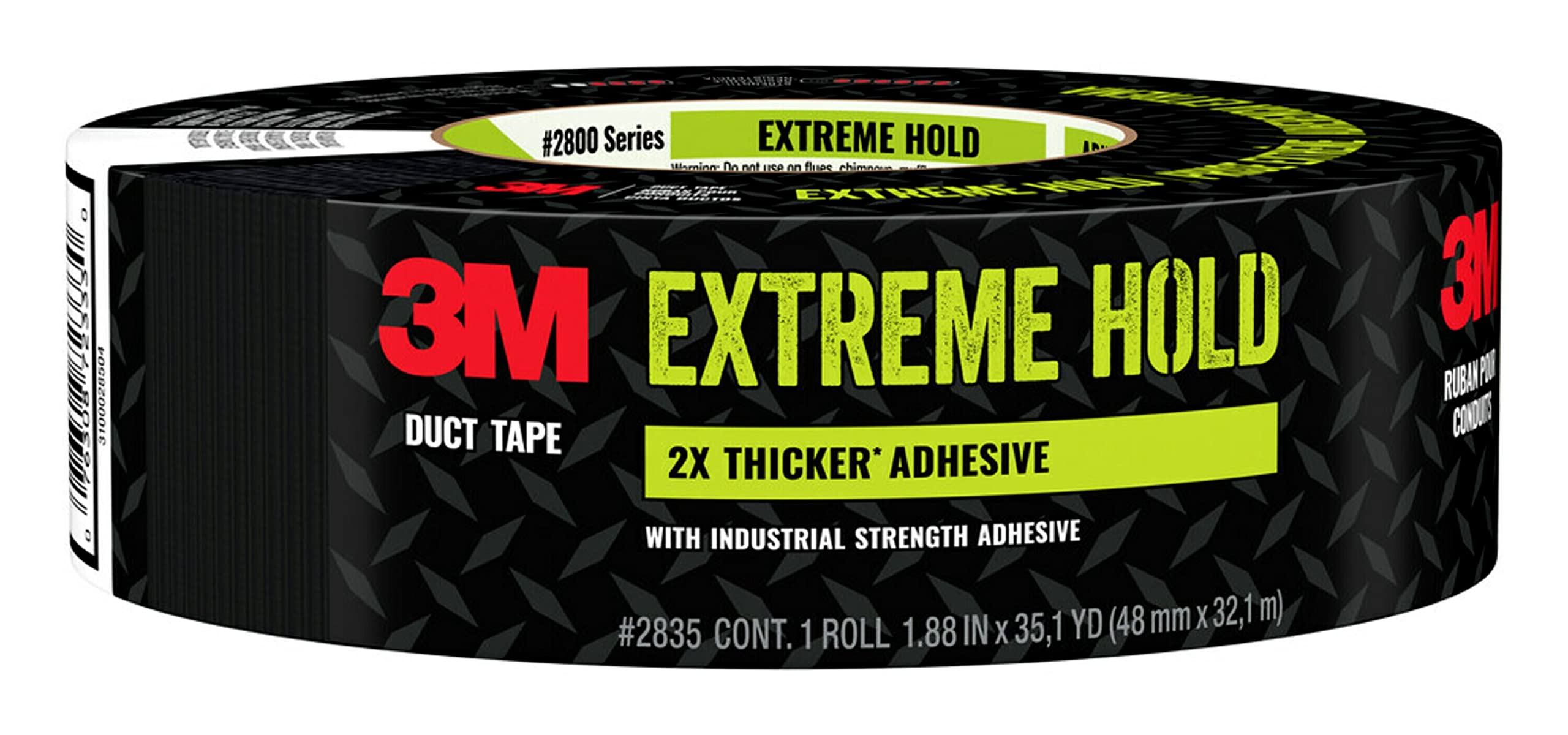 Cinta Adhesiva 3m Extreme Hold, 48 Mm X 32 M, Negra, Impermeable - Venta Internacional.