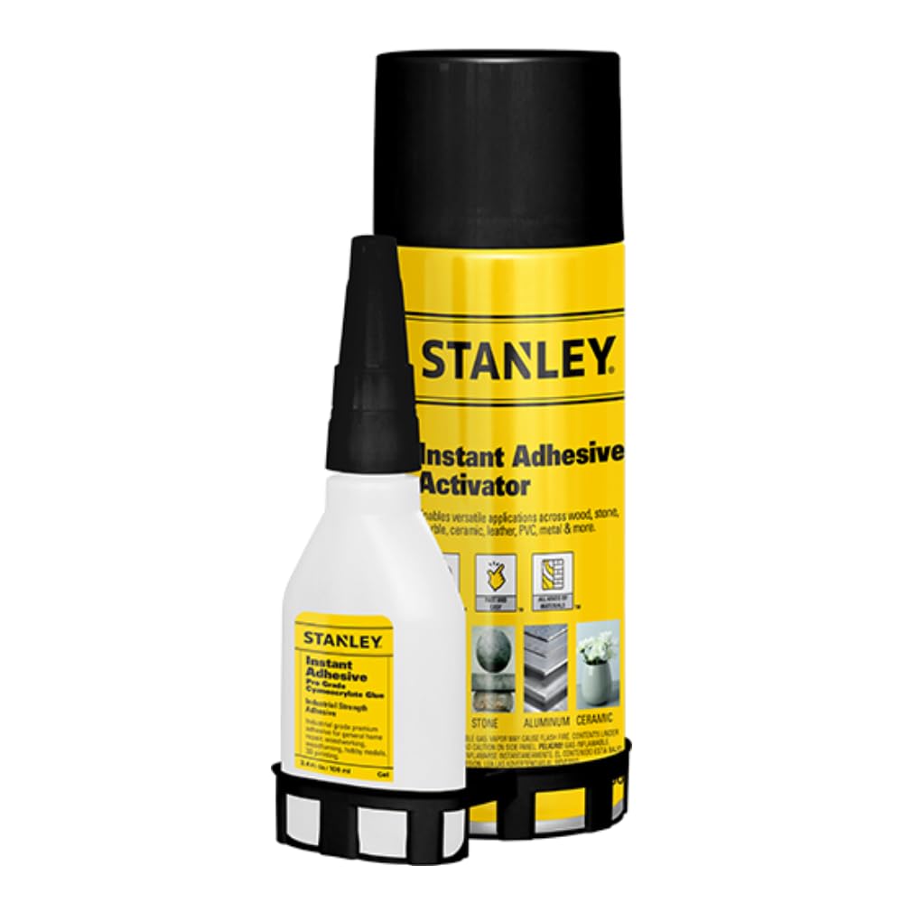 Set De Adhesivos Stanley Ca Glue Con Activador De 100 Ml Y 400 Ml Para Madera - Venta Internacional.