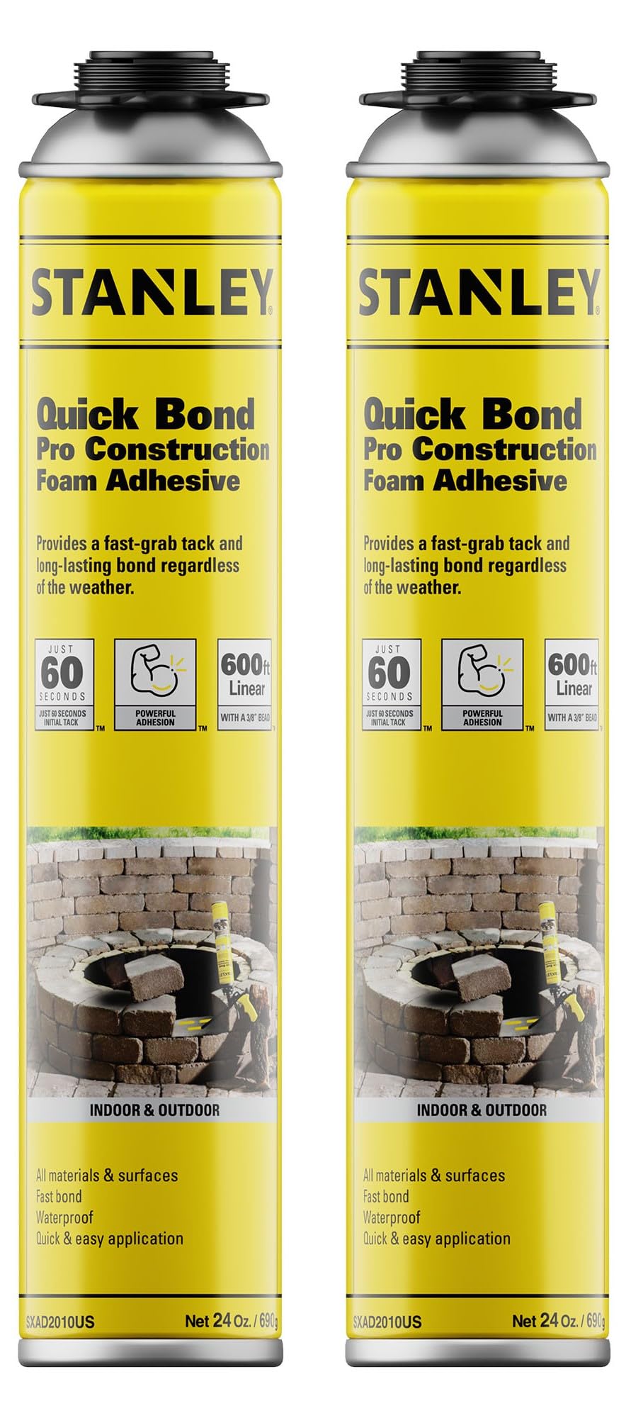 Espuma Adhesiva Stanley Quick Bond 2x710 Ml Para Varios Materiales - Venta Internacional.