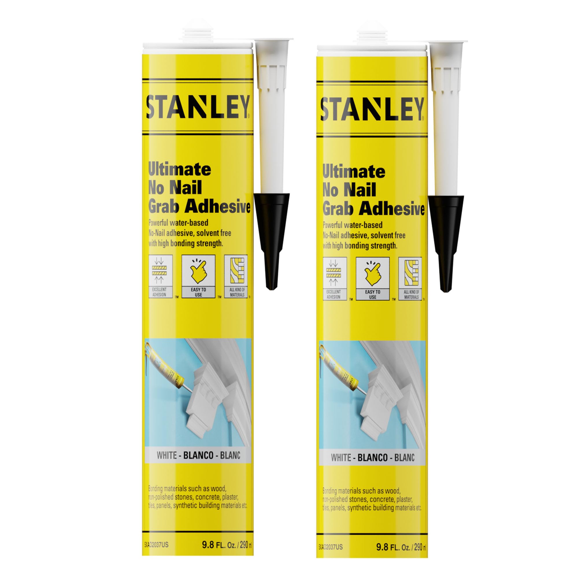 Adhesivo De Construcción Stanley Ultimate No Nail Grab, 300 Ml, 2 Unidades - Venta Internacional.