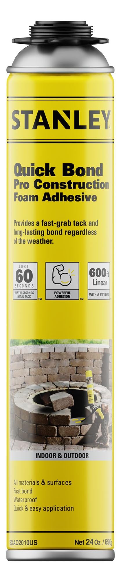 Espuma Adhesiva Stanley Quick Bond 700 Ml Para Varios Materiales - Venta Internacional.