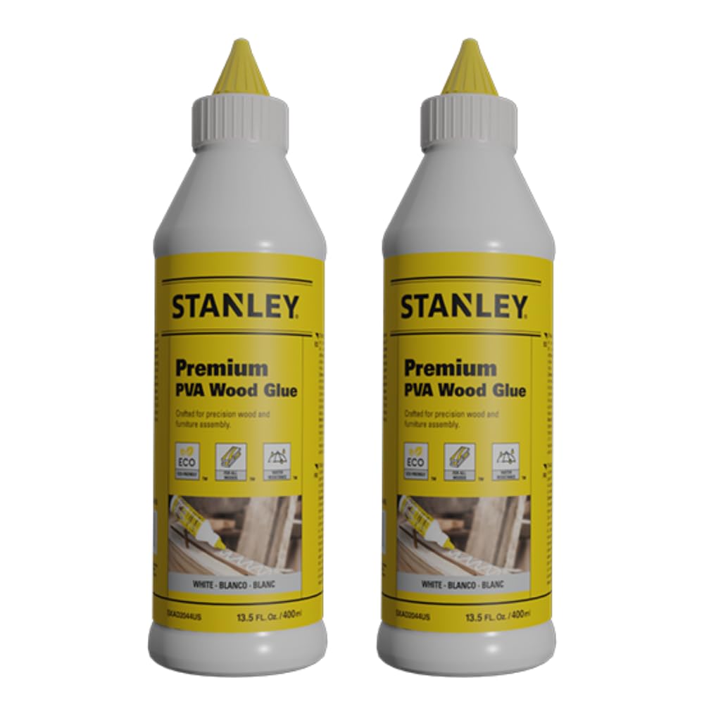 Pegamento Para Madera Stanley Pva, 400 Ml, Resistente Al Agua, D3 Bond, Paquete De 12 - Venta Internacional.