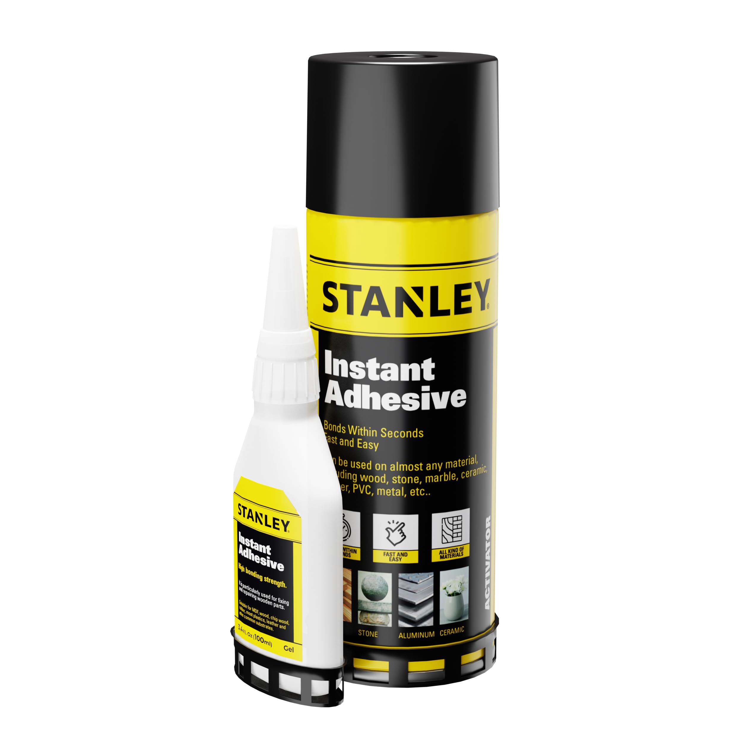 Adhesivo Stanley Ca Con Activador Para Carpintería, 50 Ml + 200 Ml - Venta Internacional.