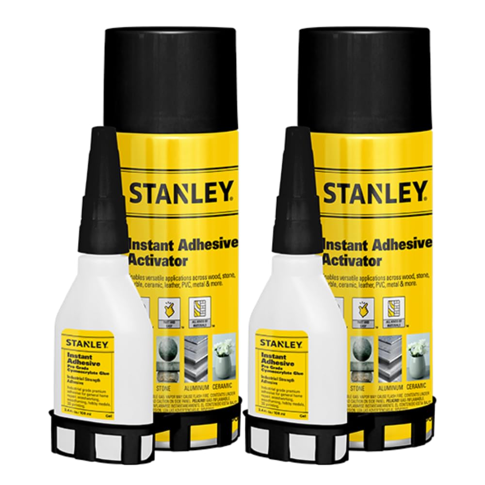 Juego De Adhesivos Stanley Instant Cianoacrilato Super Glue, Paquete De 2 - Venta Internacional.