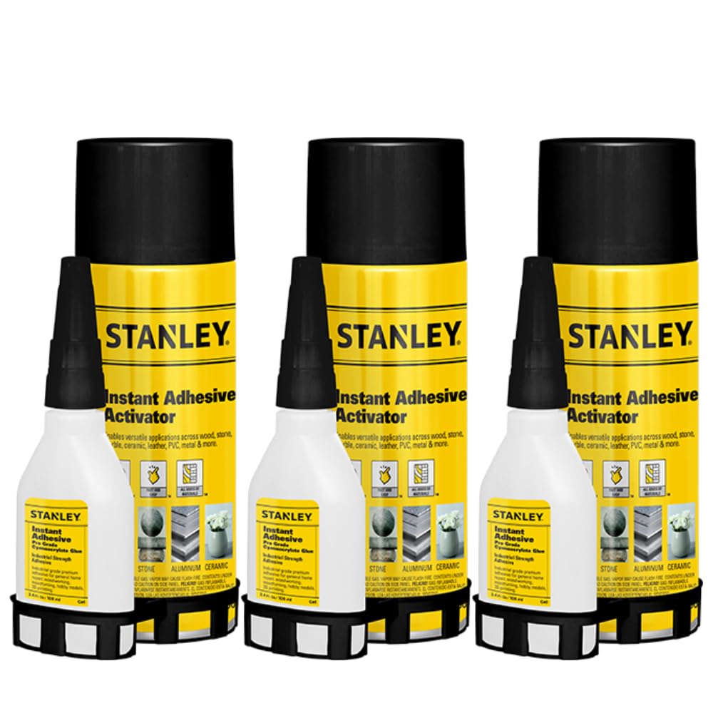 Foto 2 pulgar | Set De Adhesivos Stanley Ca Glue Con Activador De 100 Ml Y Acelerador De 400 Ml - Venta Internacional.