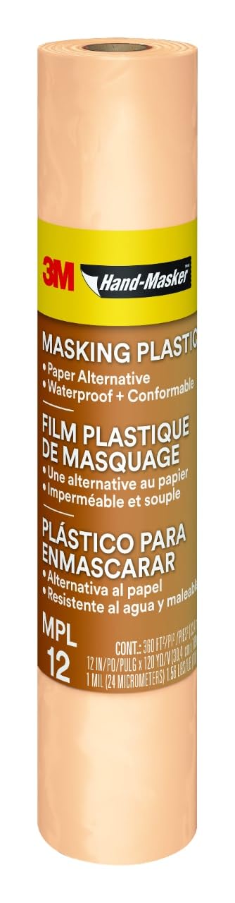 Máscara De Mano De Plástico 3m, 12 Cm X 110 M, Impermeable, 1 Rollo - Venta Internacional.