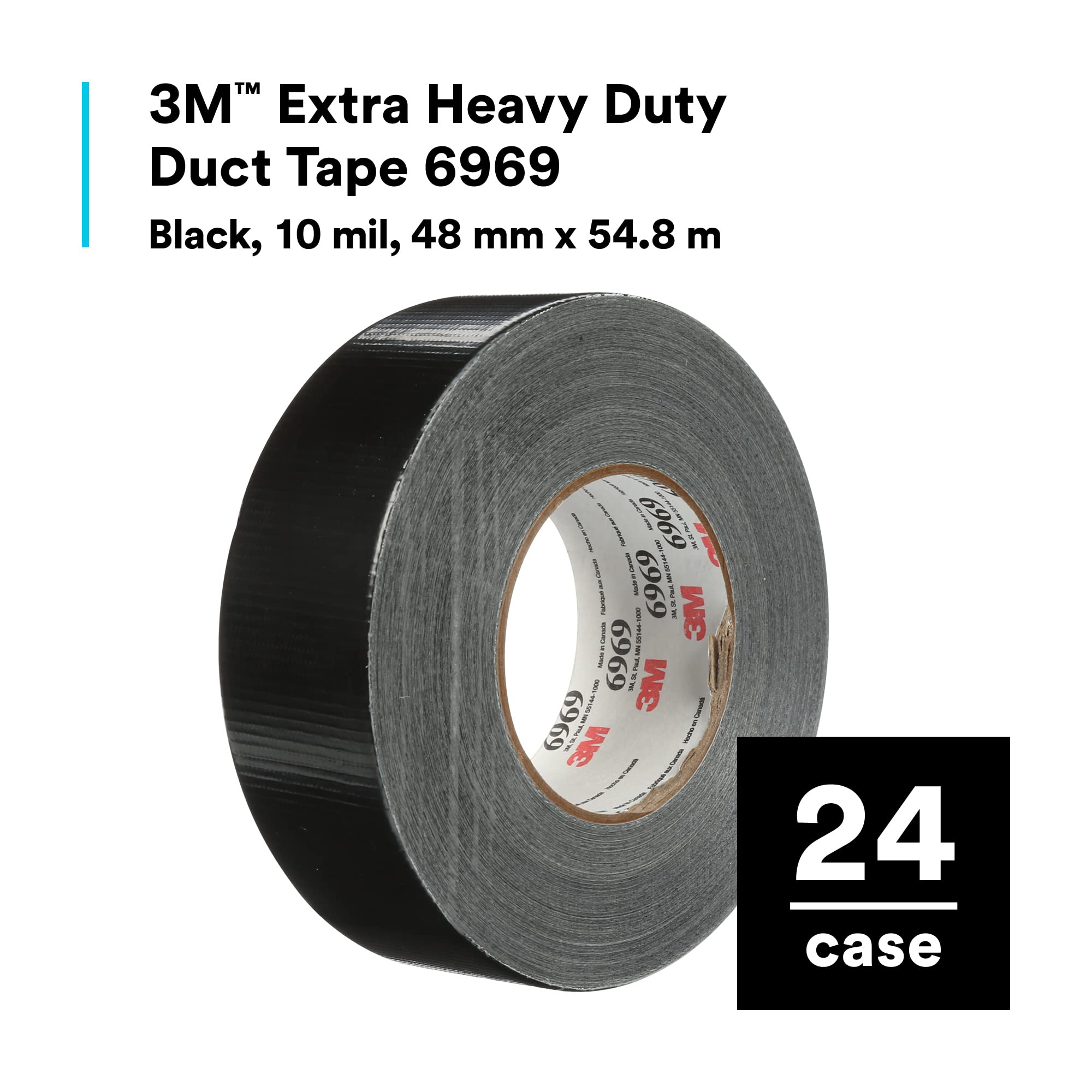 Foto 3 pulgar | Cinta Adhesiva 3m Extra Resistente 6969 Negra, 48 Mm X 54,8 M, 10,7 Mil - Venta Internacional.