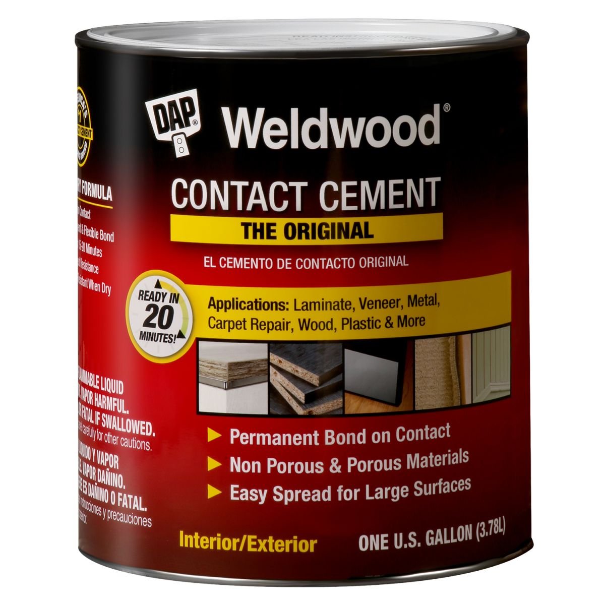 Contact Cement Dap Weldwood Original, 1 Galón (3,78 L), Color Canela - Venta Internacional.