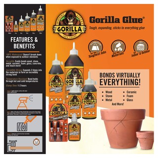 Foto 2 | Pegamento Gorilla Original Gorilla Poliuretano Impermeable 120 Ml - Venta Internacional.
