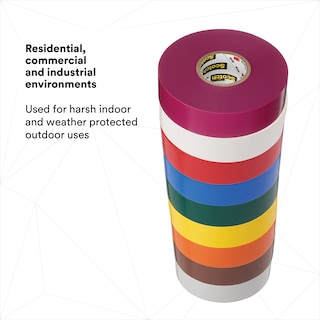 Foto 2 | Cinta Aislante De Vinilo Escocés 3m Con Codificación De Colores 35 1 27 Cm X 6 M - Venta Internacional.
