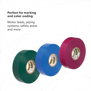 Foto 4 | Cinta Aislante De Vinilo Escocés 3m Con Codificación De Colores 35 1 27 Cm X 6 M - Venta Internacional.