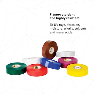 Foto 7 | Cinta Aislante De Vinilo Escocés 3m Con Codificación De Colores 35 1 27 Cm X 6 M - Venta Internacional.