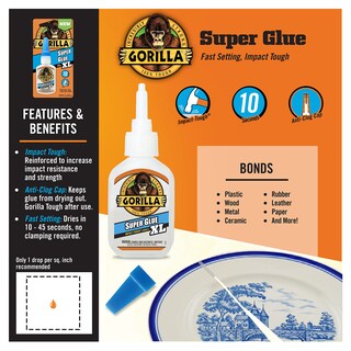 Foto 2 | Super Glue Gorilla Xl 25 G Transparente Multiusos Paquete De 2 - Venta Internacional.