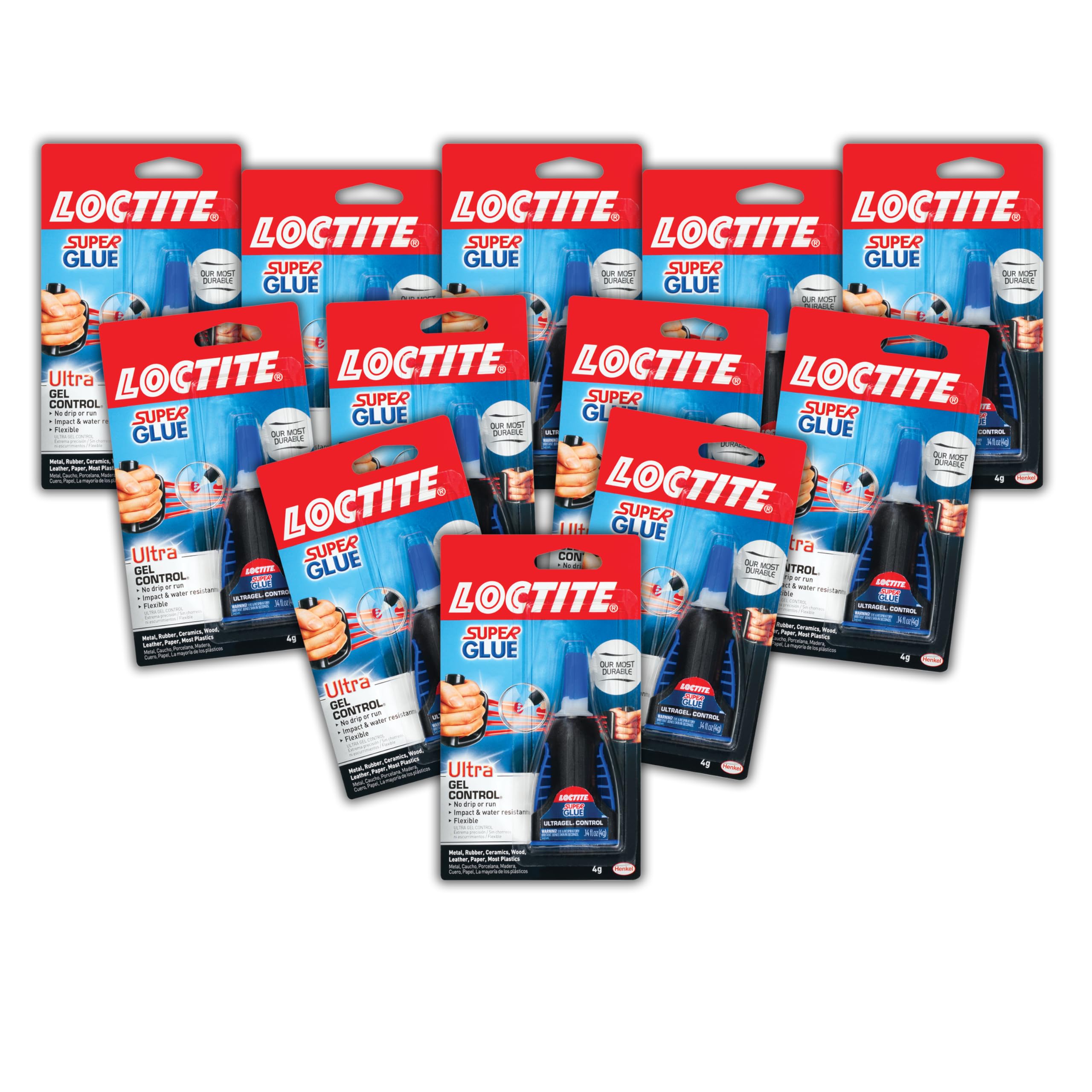 Super Glue Loctite Ultra Gel Control  4 Ml  Paquete De 12 Unidades  Transparente - Venta Internacional. $1,608