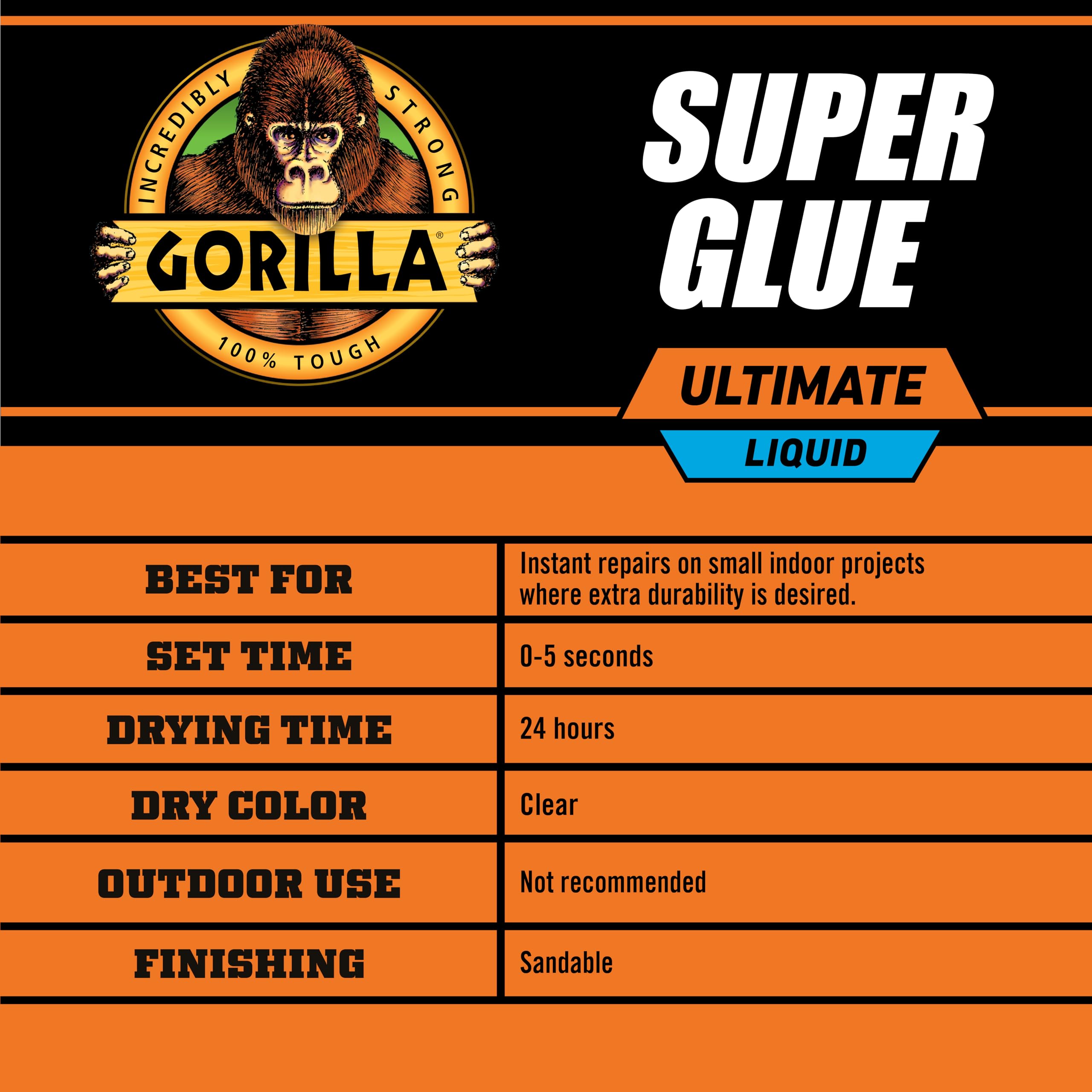 Foto 6 pulgar | Super Glue Gorilla Ultimate Clear 15 G (paquete De 2) - Venta Internacional.