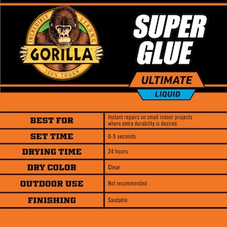 Foto 5 | Super Glue Gorilla Ultimate Clear 15 G (paquete De 2) - Venta Internacional.