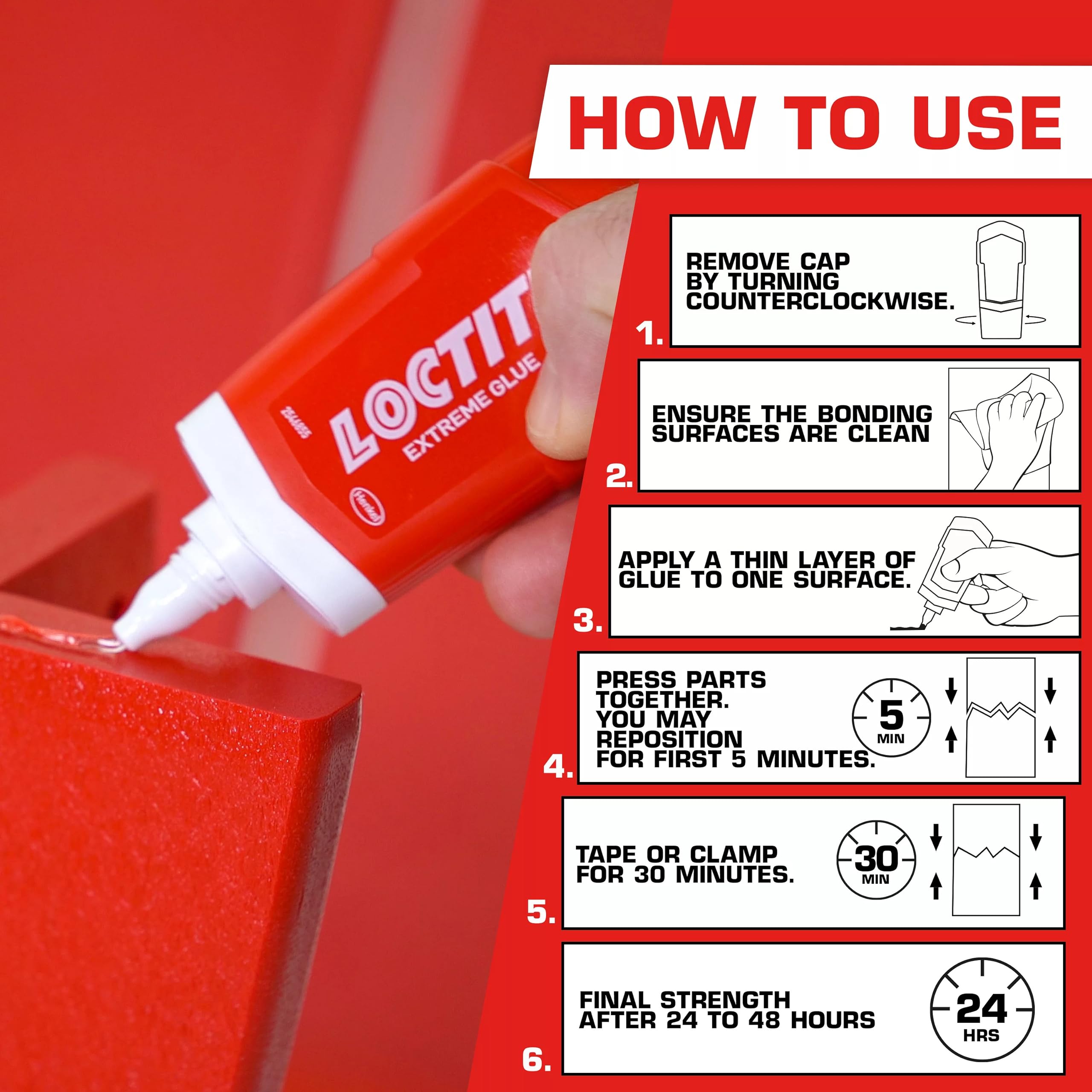 Foto 3 pulgar | Glue Loctite Extreme Clear  Tubo De 48 Ml  6 Unidades  Para Madera Y Metal - Venta Internacional.