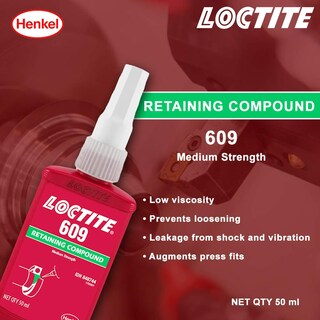 Foto 2 | Compuesto Retenedor Loctite 609 50 Ml Color Verde Henke Genuino - Venta Internacional.