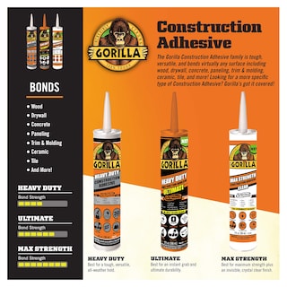 Foto 2 | Adhesivo De Construcción Gorilla Heavy Duty 266 Ml Blanco Paquete De 6 - Venta Internacional.
