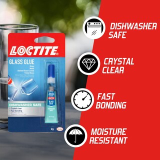 Foto 2 | Pegamento Para Vidrio Glue Loctite Apto Para Lavavajillas Botella De 2 G Paquete De 3 - Venta Internacional.