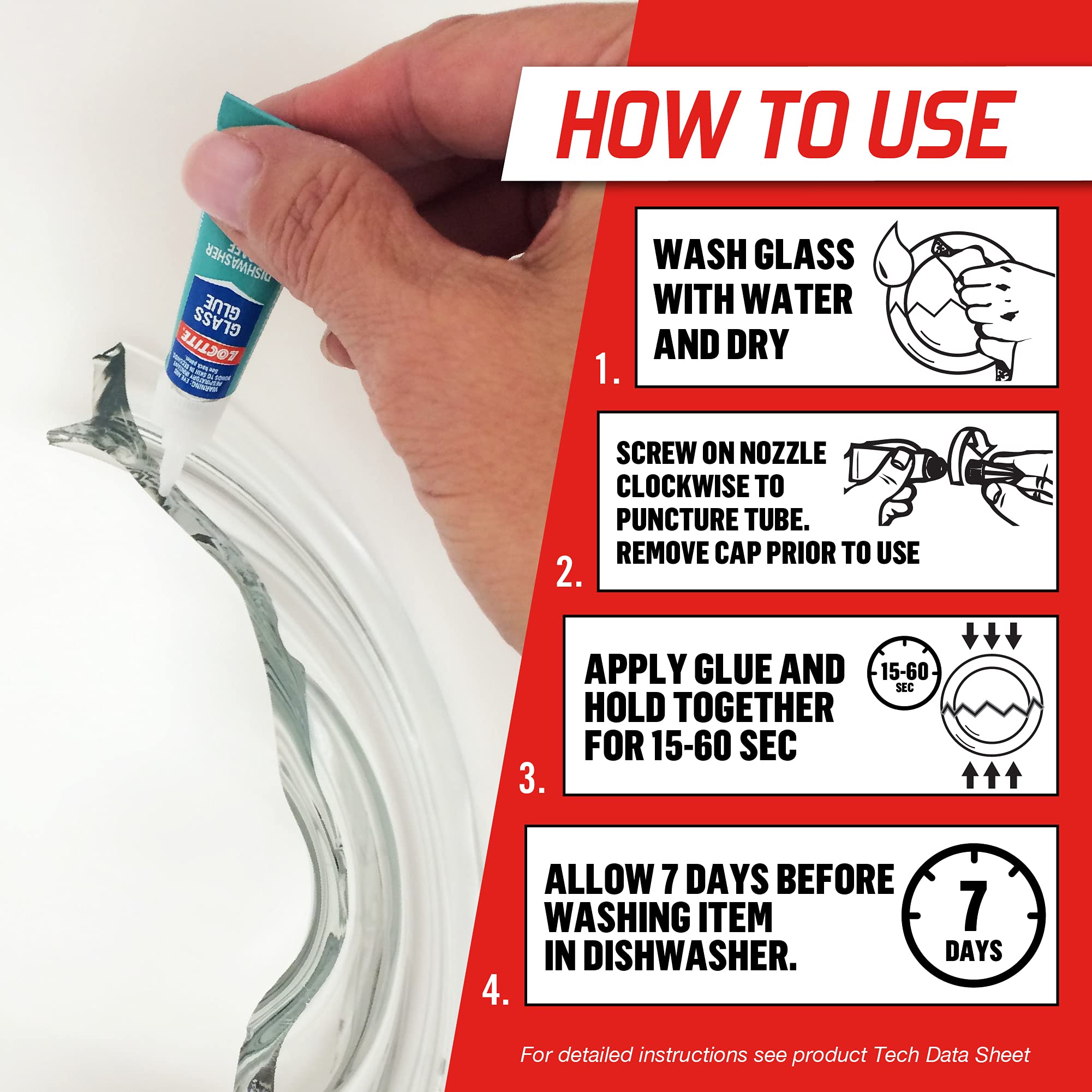 Foto 5 pulgar | Pegamento Para Vidrio Glue Loctite  Apto Para Lavavajillas  Botella De 2 G  Paquete De 3 - Venta Internacional.