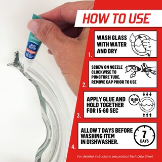 Foto 4 | Pegamento Para Vidrio Glue Loctite Apto Para Lavavajillas Botella De 2 G Paquete De 3 - Venta Internacional.