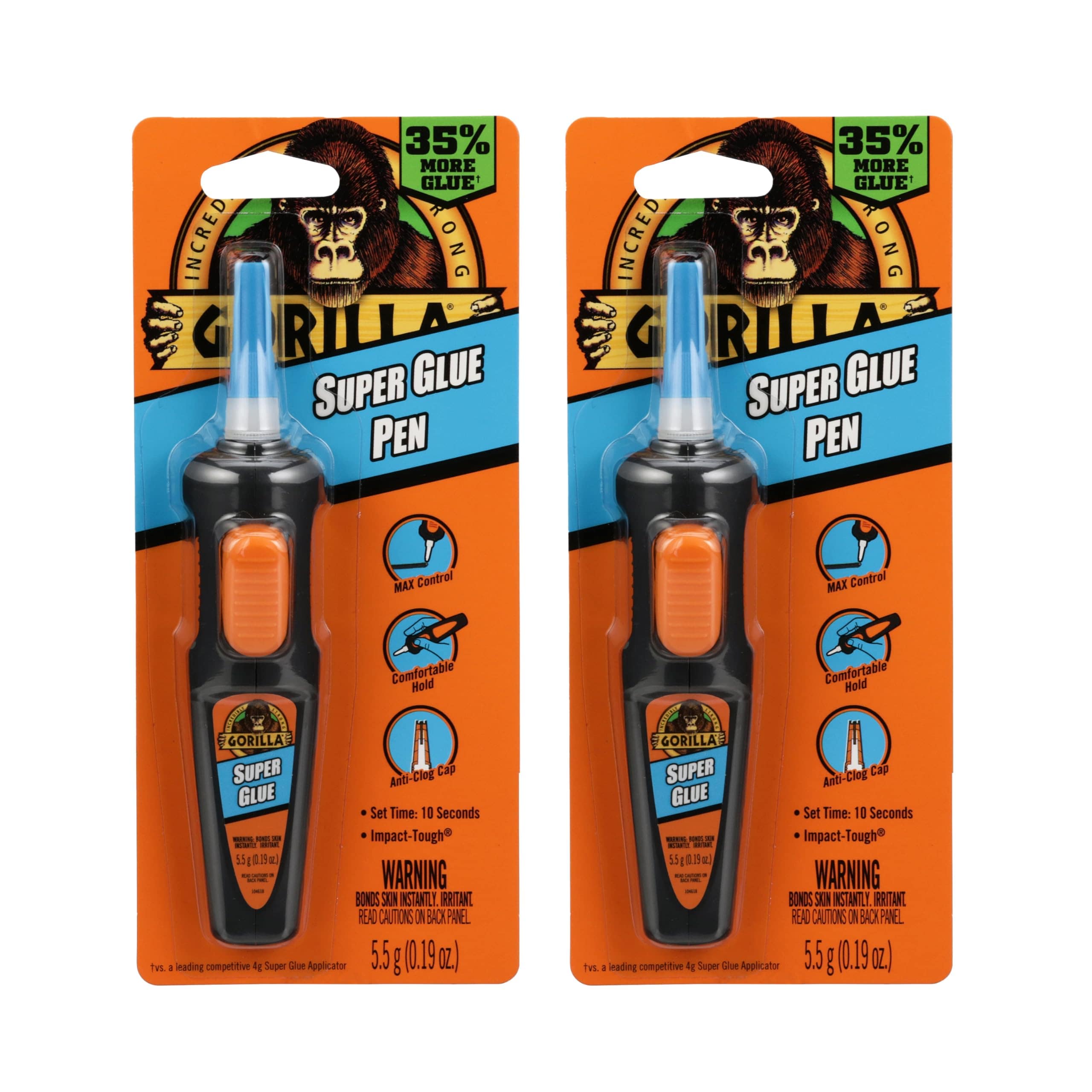 Bolígrafo Super Glue Gorilla Super Glue De Ajuste Rápido  5 5 Ml (paquete De 2) - Venta Internacional. $684