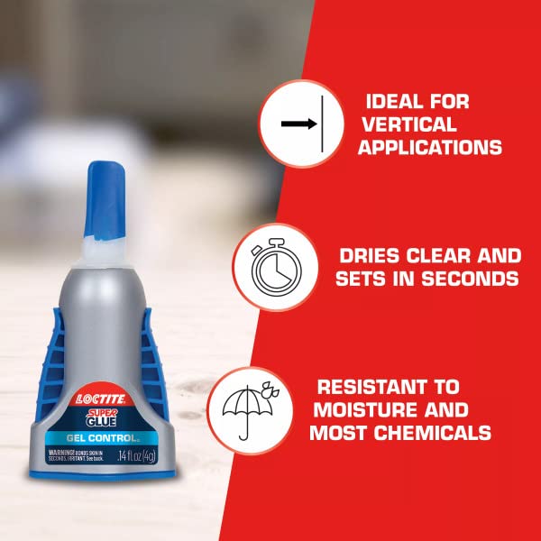 Foto 5 pulgar | Super Glue Loctite Gel Control  4 Ml  Transparente  Paquete De 6 - Venta Internacional.