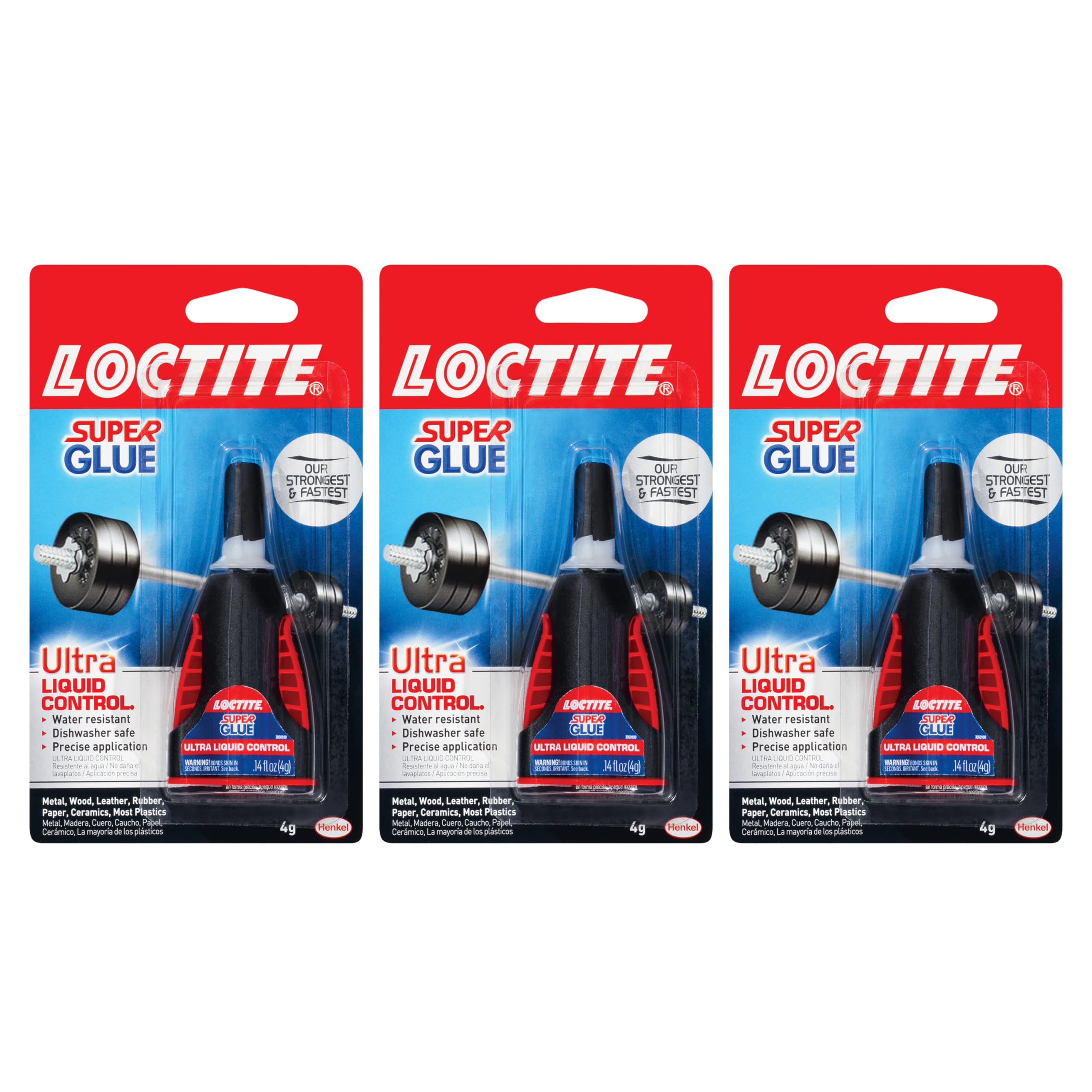 Super Glue Loctite Ultra Liquid Control  4 Ml  Transparente  Paquete De 3 - Venta Internacional. $717