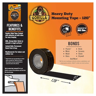 Foto 2 | Cinta De Montaje Gorilla Heavy Duty De Doble Cara 1 Cm X 120 Cm - Venta Internacional.