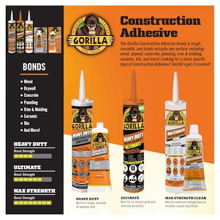 Foto 2 | Adhesivo Para Construcción Gorilla Max Strength 75 Ml Pegamento Transparente - Venta Internacional.