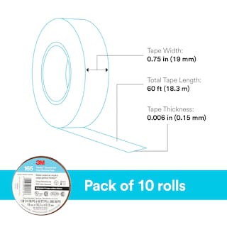 Foto 4 | Cinta Aislante 3m Temflex 165 Color Marrón 19 Mm X 18 M 10 Rollos - Venta Internacional.