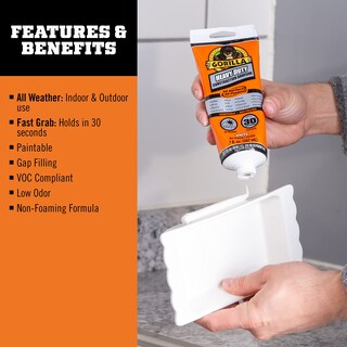 Foto 2 | Adhesivo De Construcción Gorilla Heavy Duty 207 Ml Blanco Paquete De 2 - Venta Internacional.
