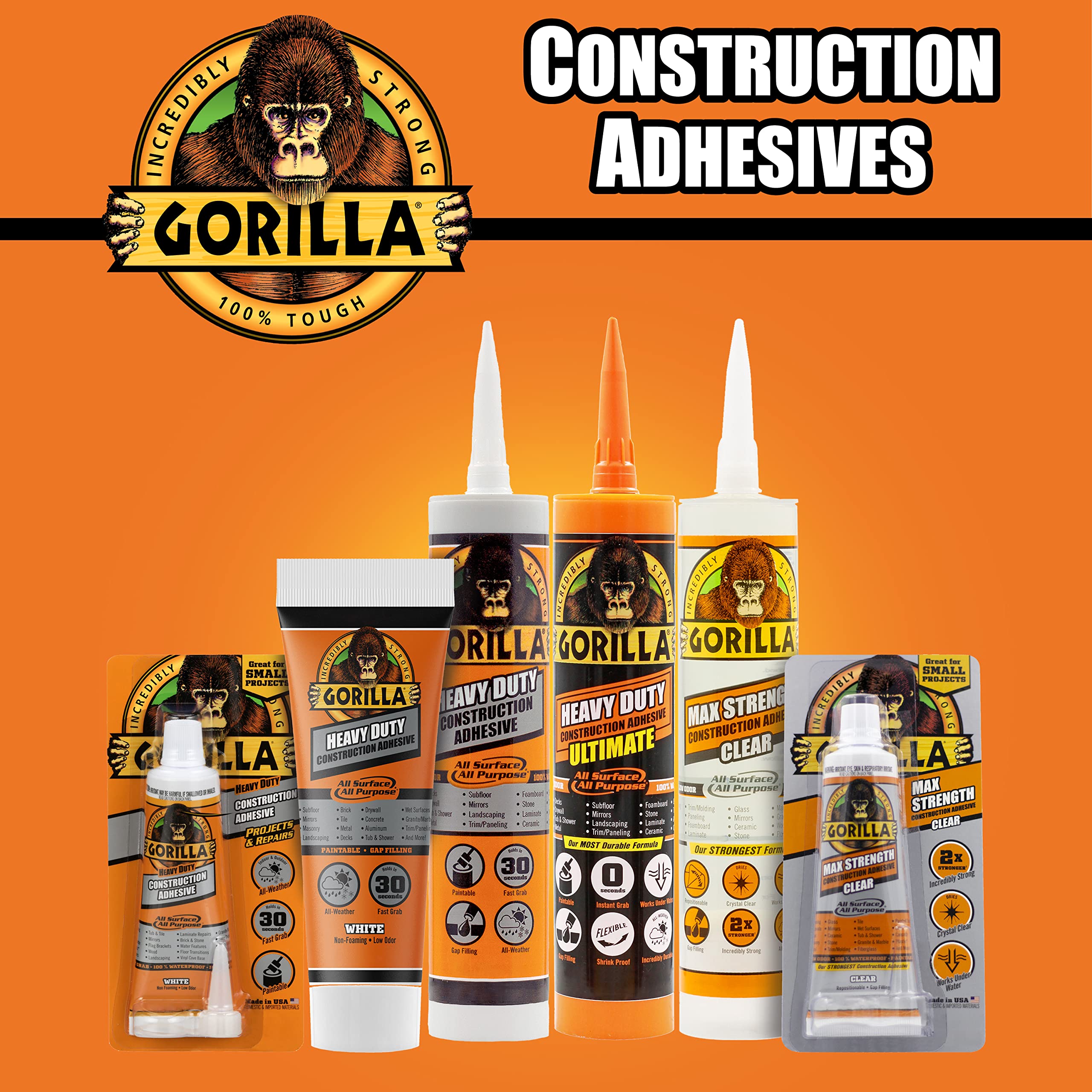 Foto 7 pulgar | Adhesivo De Construcción Gorilla Heavy Duty  207 Ml  Blanco  Paquete De 2 - Venta Internacional.