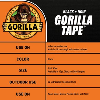 Foto 5 | Cinta Adhesiva Gorilla Black 1 88 Cm X 32 M (paquete De 2) Resistente - Venta Internacional.