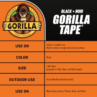 Foto 5 | Cinta Adhesiva Gorilla Black 1 88 Cm X 32 M (paquete De 6) Resistente - Venta Internacional.