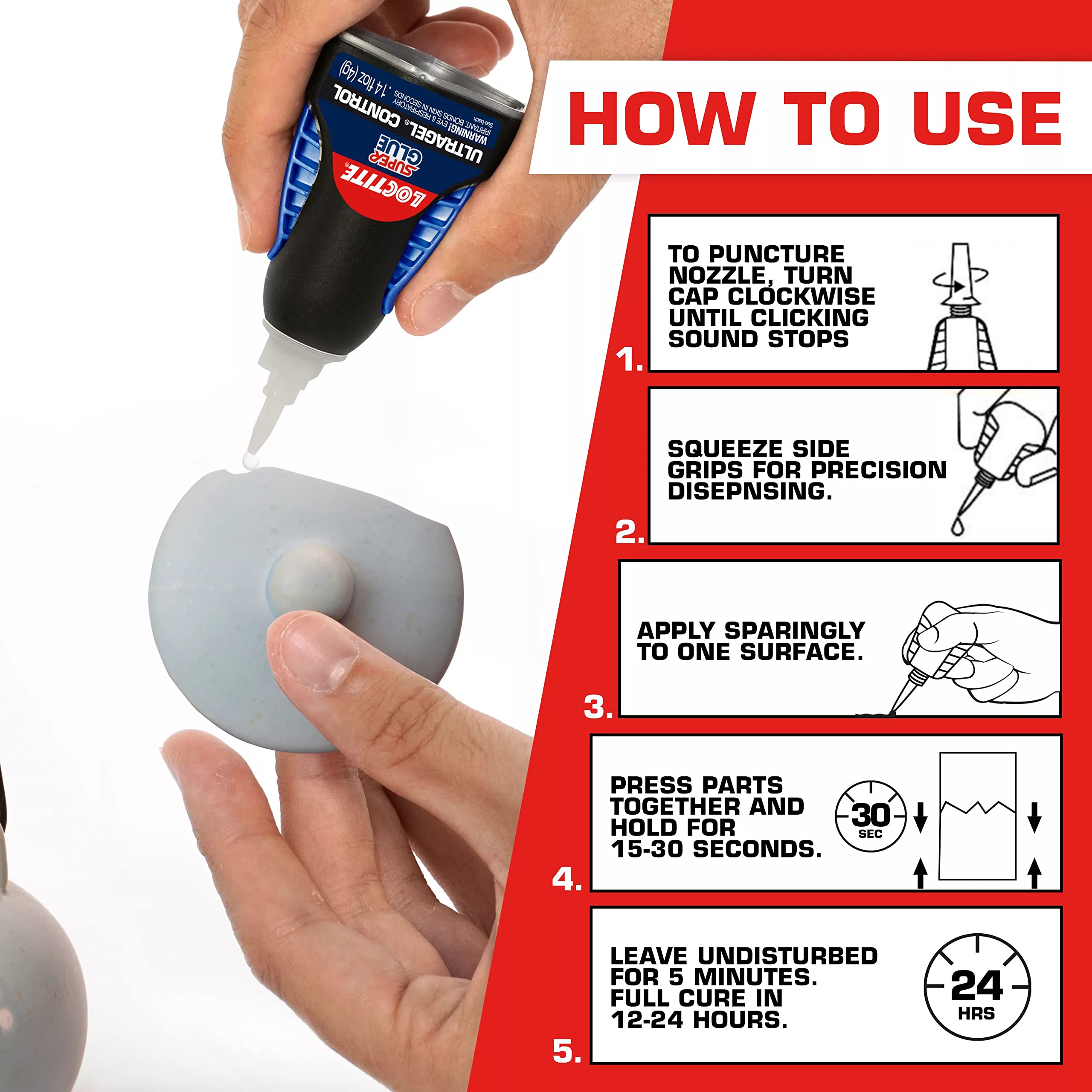 Foto 3 pulgar | Super Glue Loctite Ultra Gel Control  4 Ml  Transparente  Paquete De 3 - Venta Internacional.