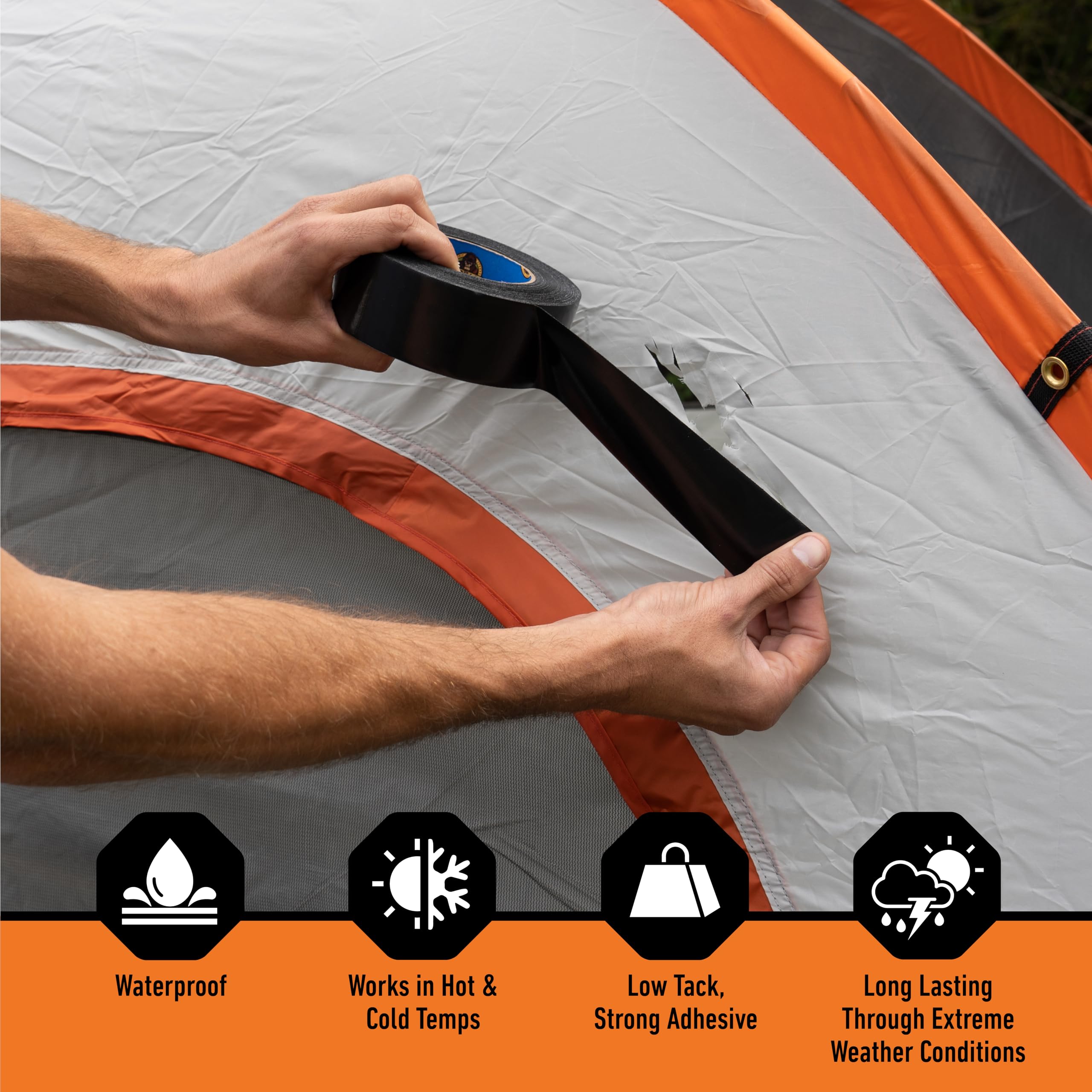 Foto 3 pulgar | Cinta Adhesiva Gorilla All Weather  Color Negro  1 88 Cm X 22 86 M (paquete De 2) - Venta Internacional.