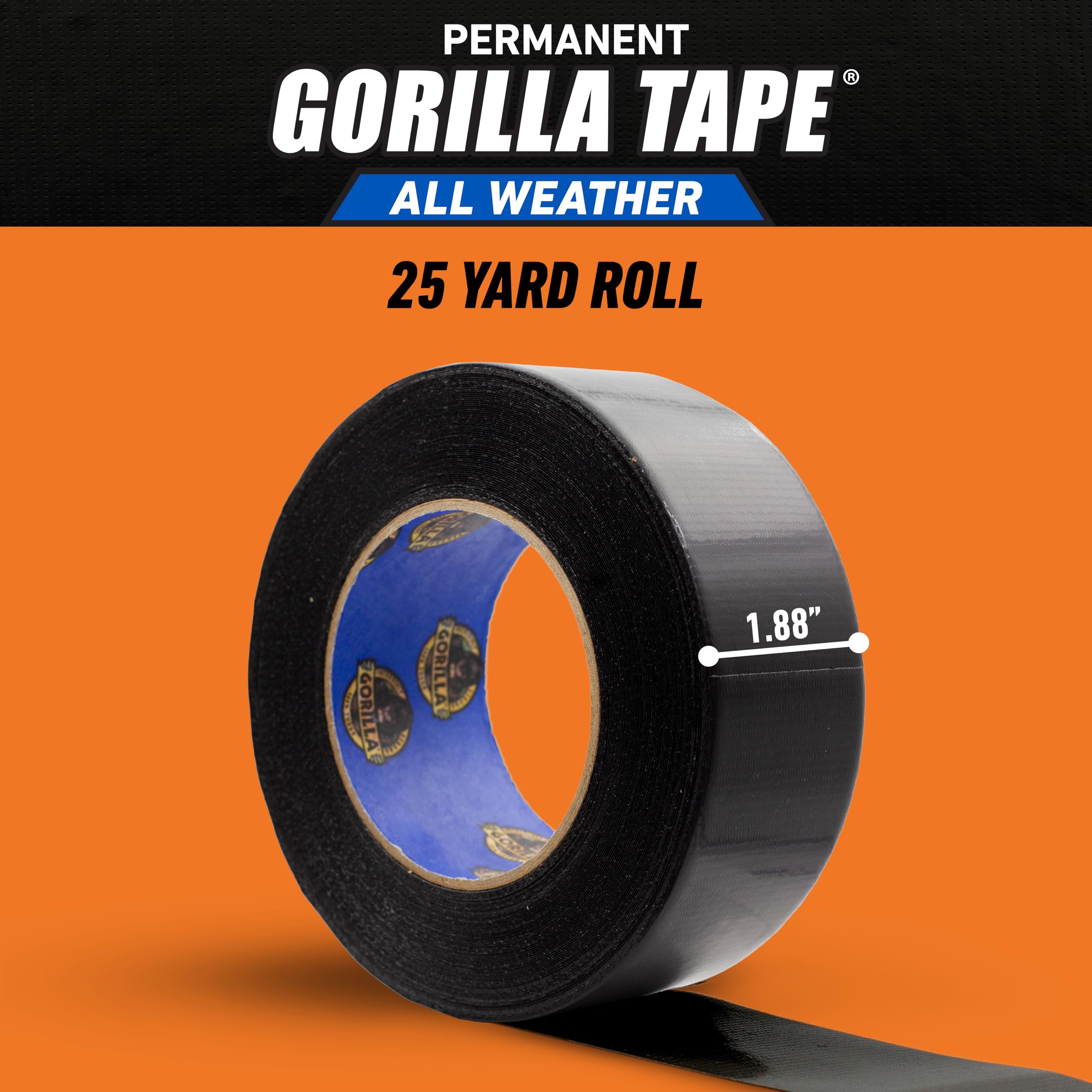 Foto 7 pulgar | Cinta Adhesiva Gorilla All Weather  Color Negro  1 88 Cm X 22 86 M (paquete De 2) - Venta Internacional.