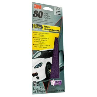 Foto 2 | Papel De Lija 3m Performance 03076, Grano 80, Paquete De 5 Hojas - Venta Internacional.