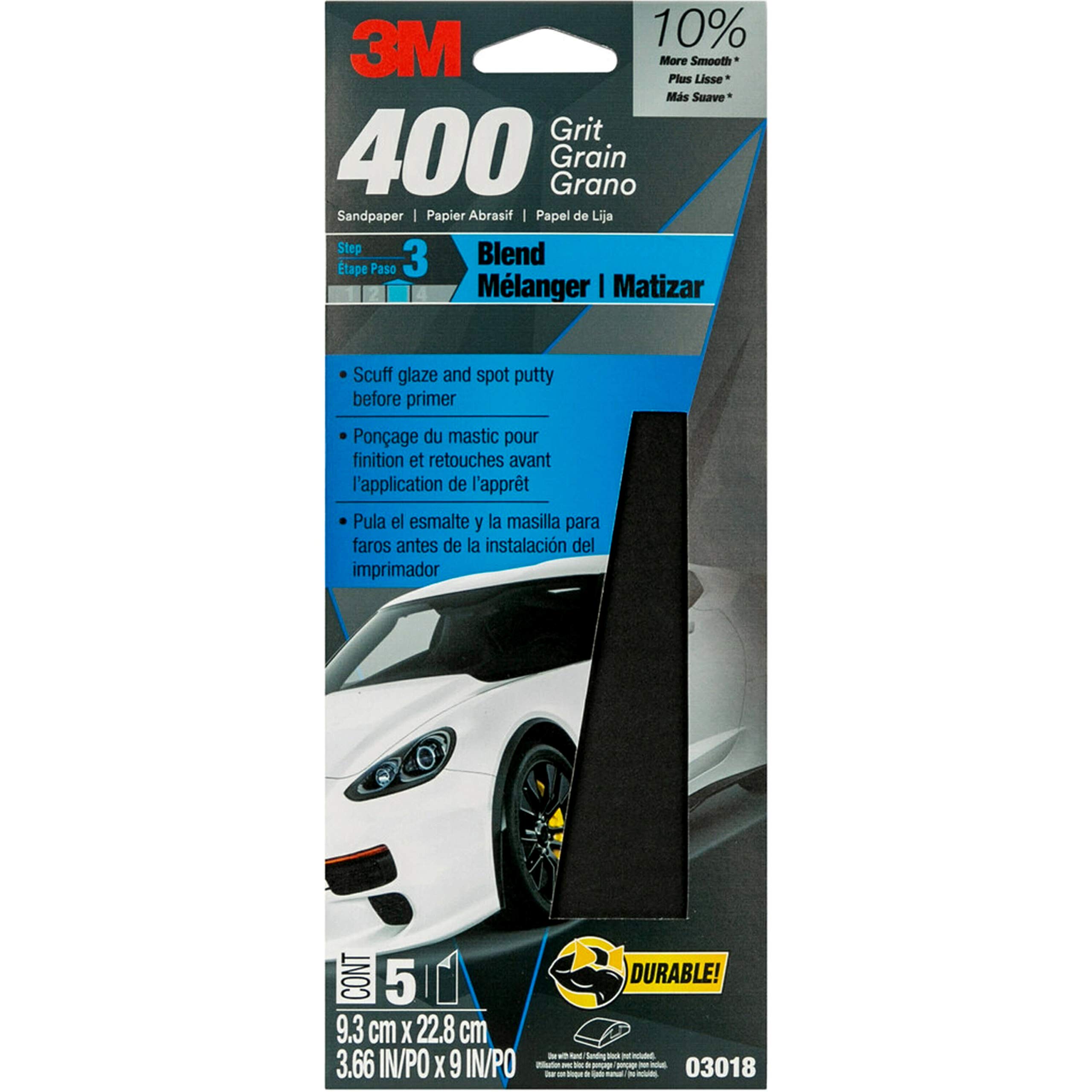 Foto 1 | Papel De Lija 3m Wetordry 03018, Grano 400, 5 Hojas, 9 X 23 Cm - Venta Internacional.